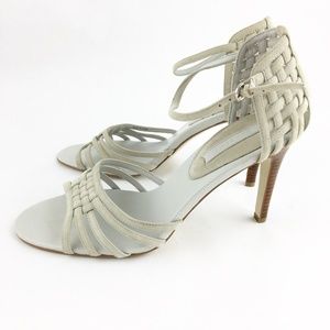 Banana Republic Gray and Blue Heels with Strappy Design